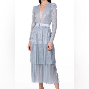 Sabina Musayev blue dress